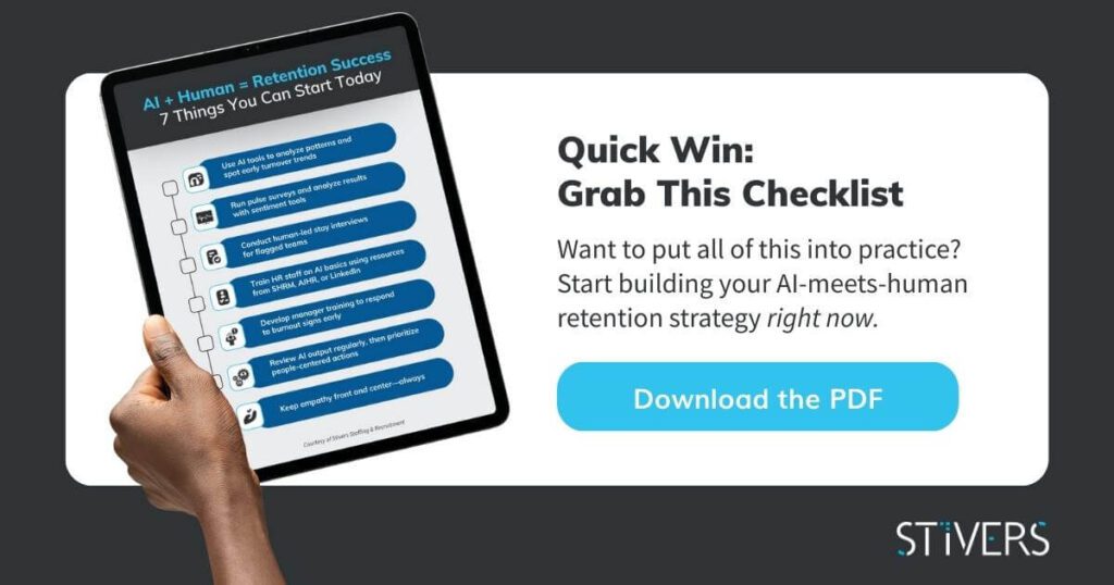 hand holding tablet that features downloadable checklist